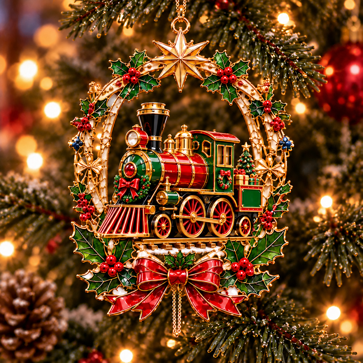 Santa & Mrs. Claus Christmas Adventures – 6-Piece Vintage Christmas Tree Ornament Collection | Nutcracker, Snowman & Holiday Train | A Heartwarming Christmas Keepsake Gift
