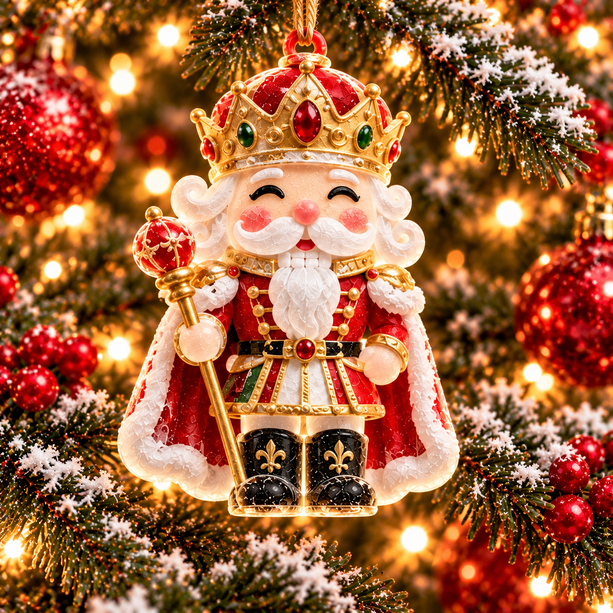 6-Piece Christmas Nutcracker Ornament Collection – Royal King, Toy Soldiers, Drummer & Cavalry Nutcracker Christmas Tree Decorations | Vintage Holiday Hanging Ornaments & Festive Keepsake Gifts