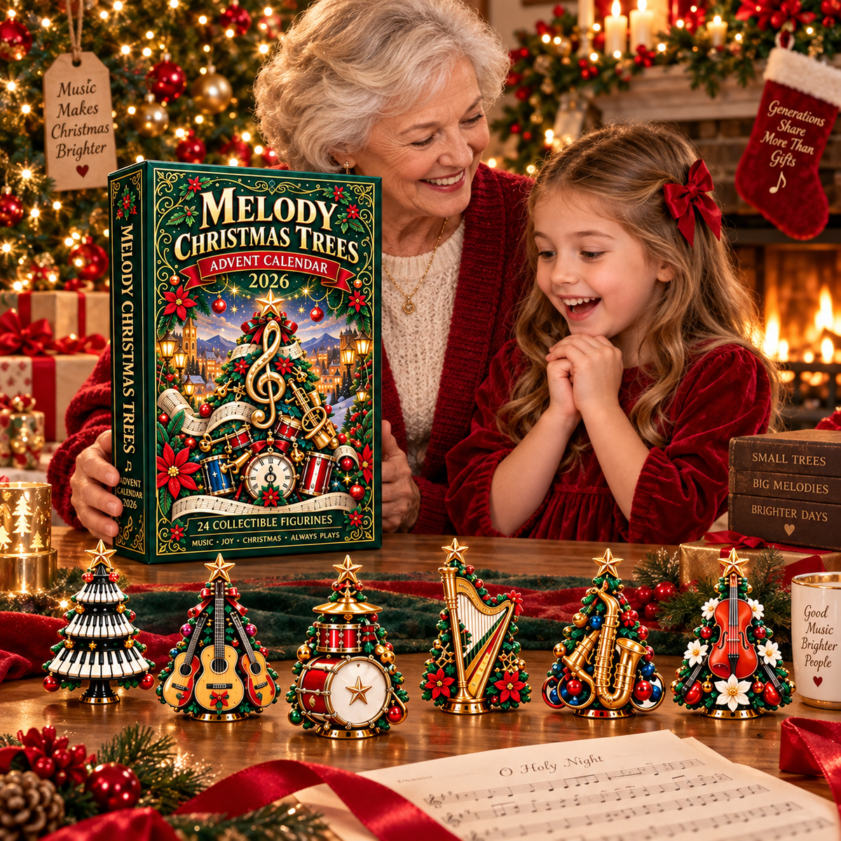 2026 Musical Instruments Christmas Tree 24-Day Advent Calendar