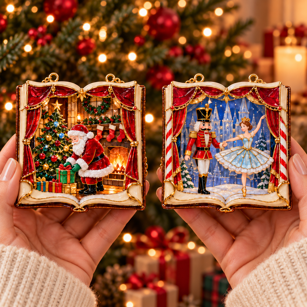 📖 2026 Christmas Storybook Ornaments – Set of 6 Magical Holiday Keepsakes