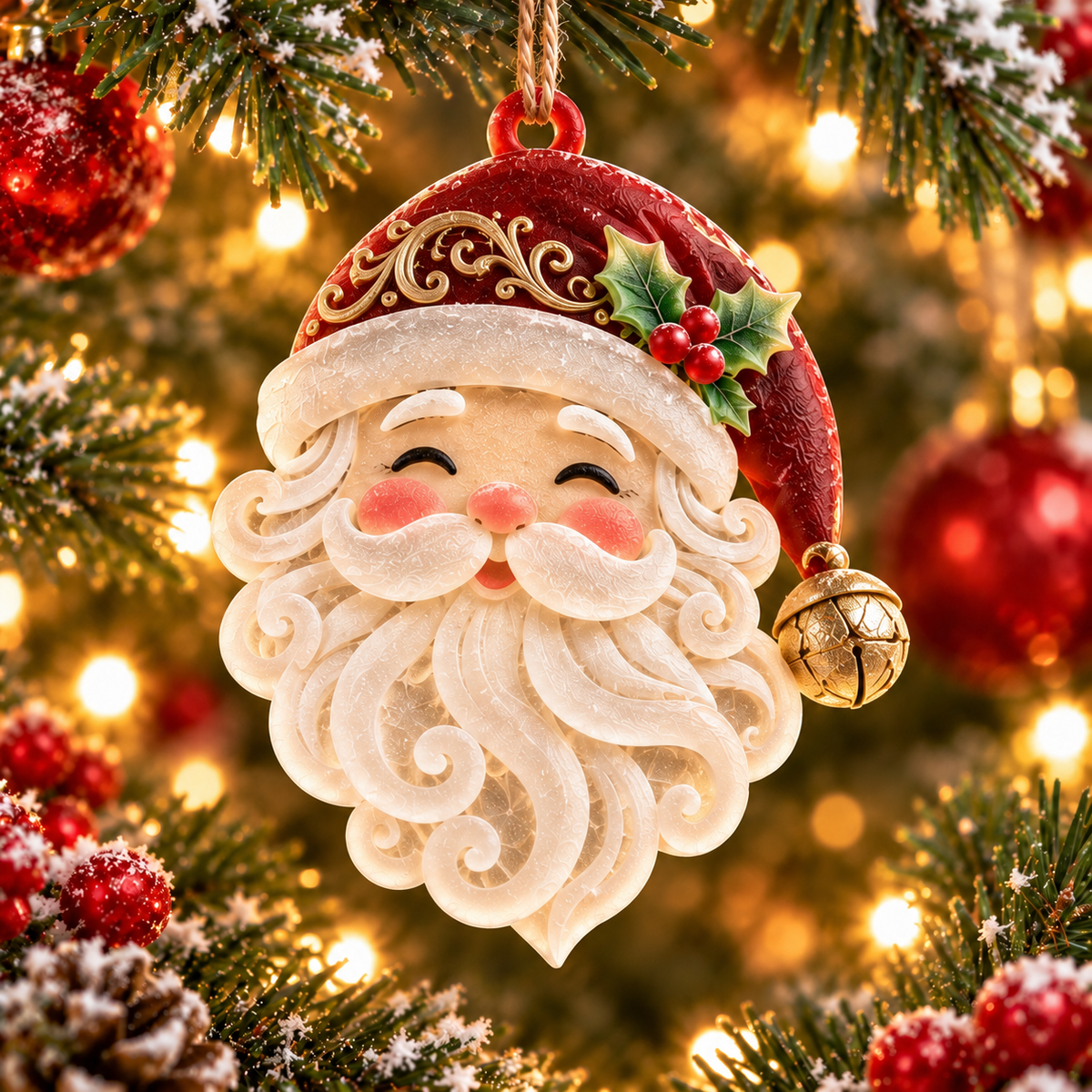 Vintage Frosted Christmas Ornament Collection - image 12