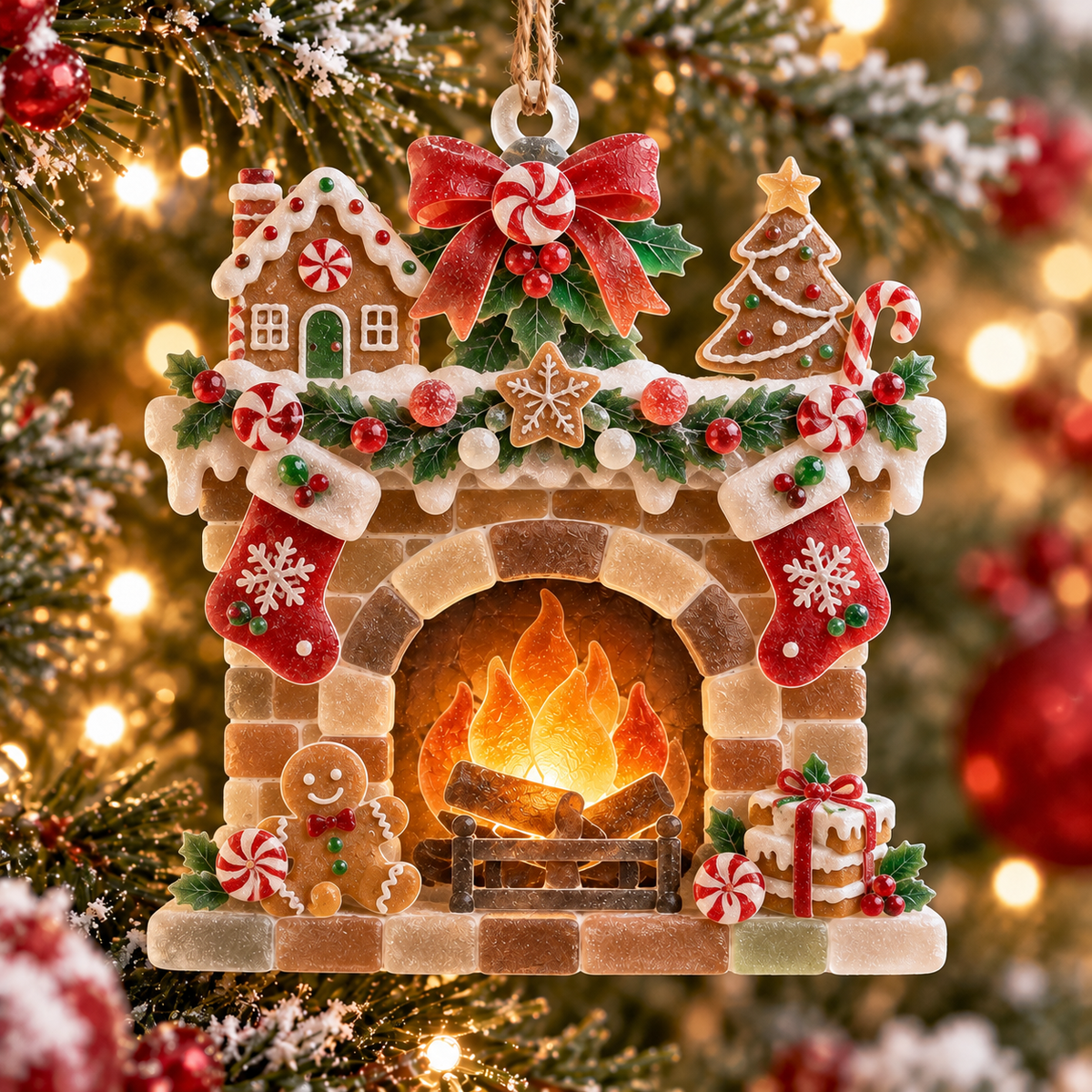 2026 Cozy Christmas Fireplace Ornaments - image 6