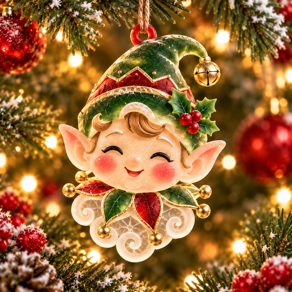 Vintage Frosted Christmas Ornament Collection - image 15