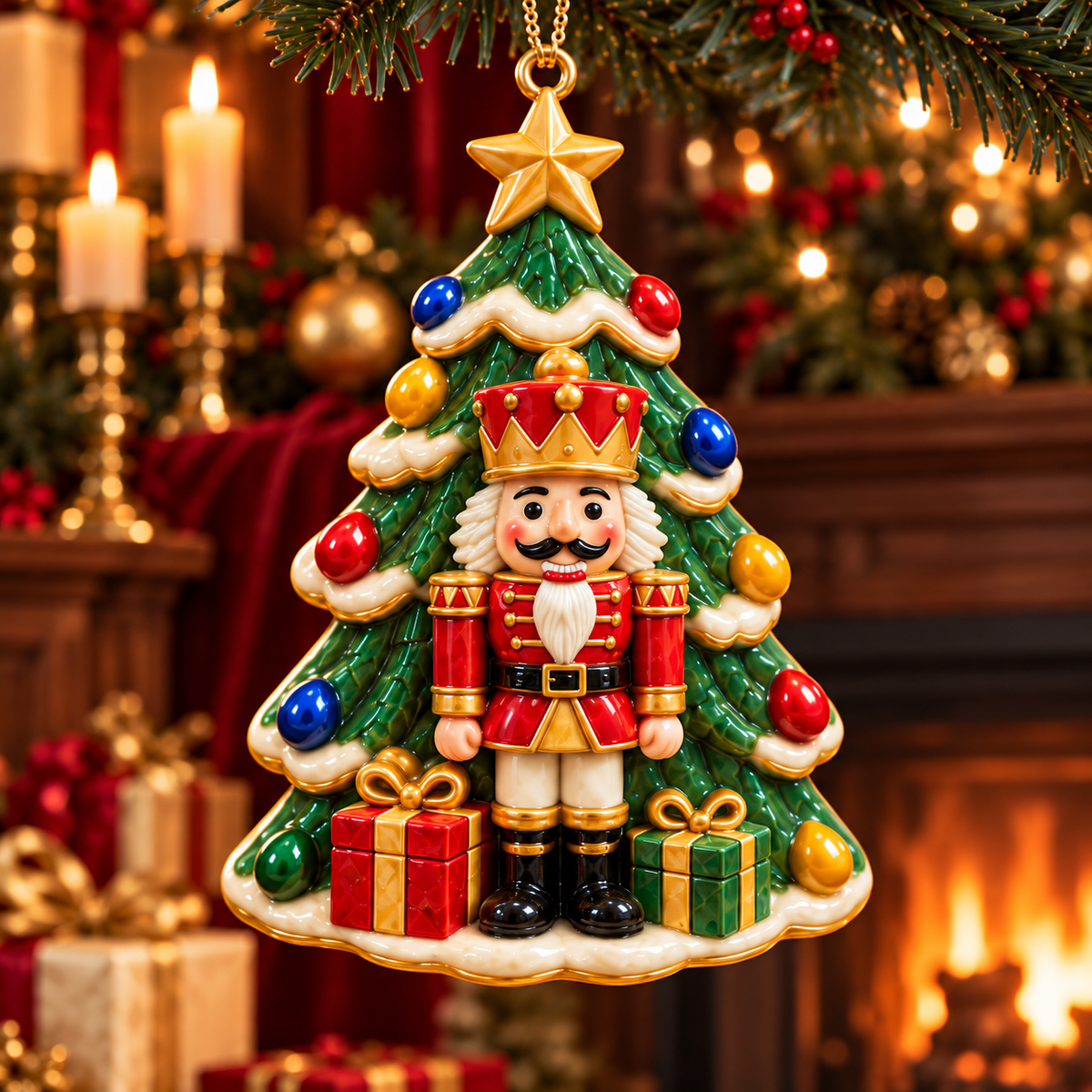 🎄 2026 Christmas Tree Ornaments – Set of 6 Festive Holiday Keepsakes Featuring Santa, Cardinals, Gingerbread House, Snowmen & Nutcracker | Christmas Decorations & Gifts