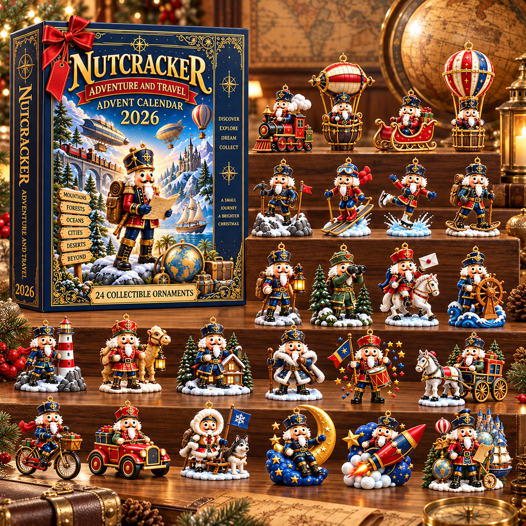 Nutcracker Adventure & Travel Advent Calendar 2026 – 24 Collectible Christmas Ornaments for a Magical Holiday Journey