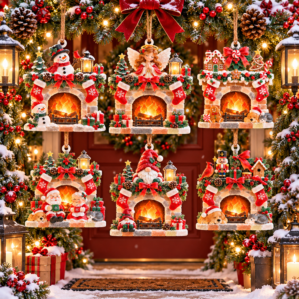 2026 Cozy Christmas Fireplace Ornaments - image 14