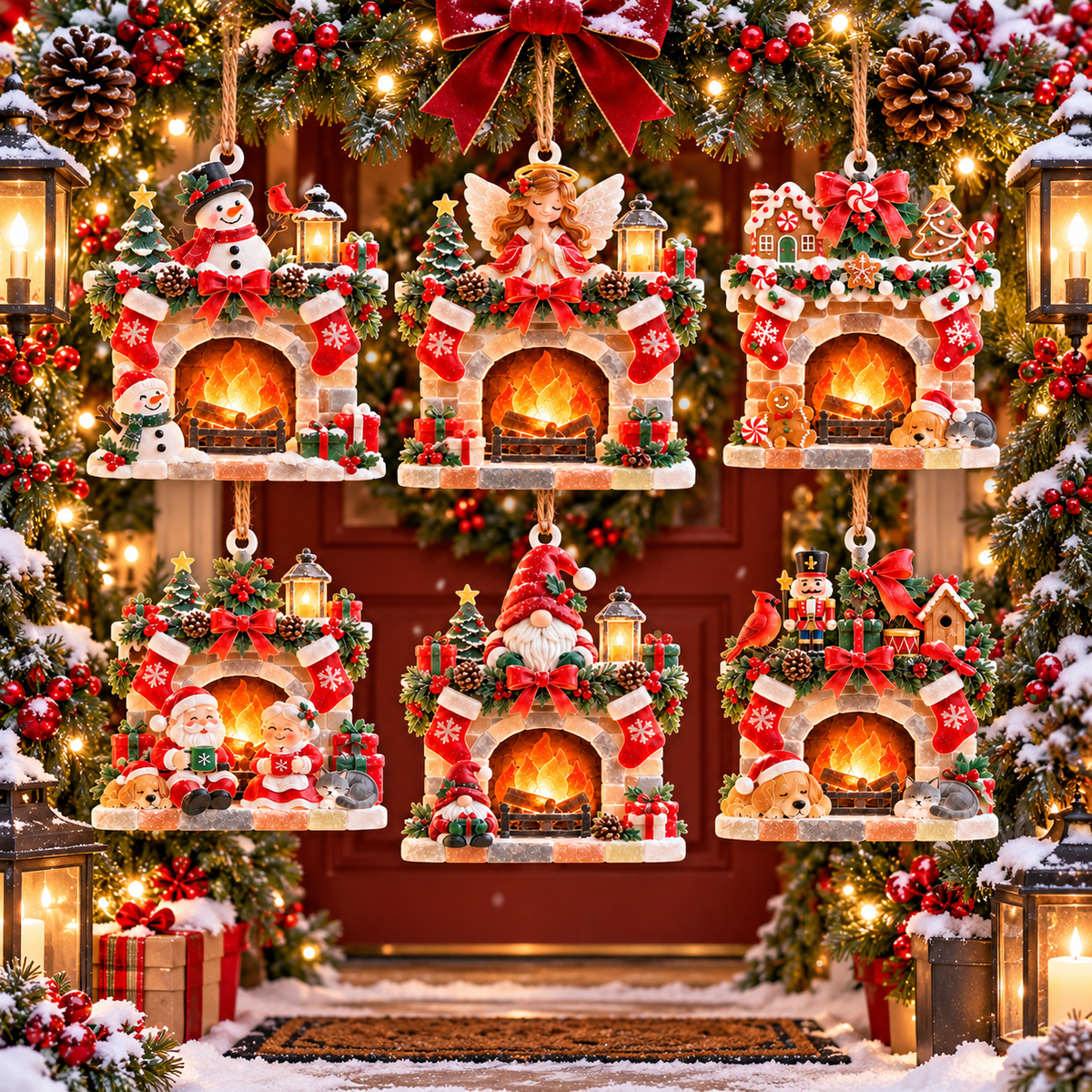 2026 Cozy Christmas Fireplace Ornaments - image 14