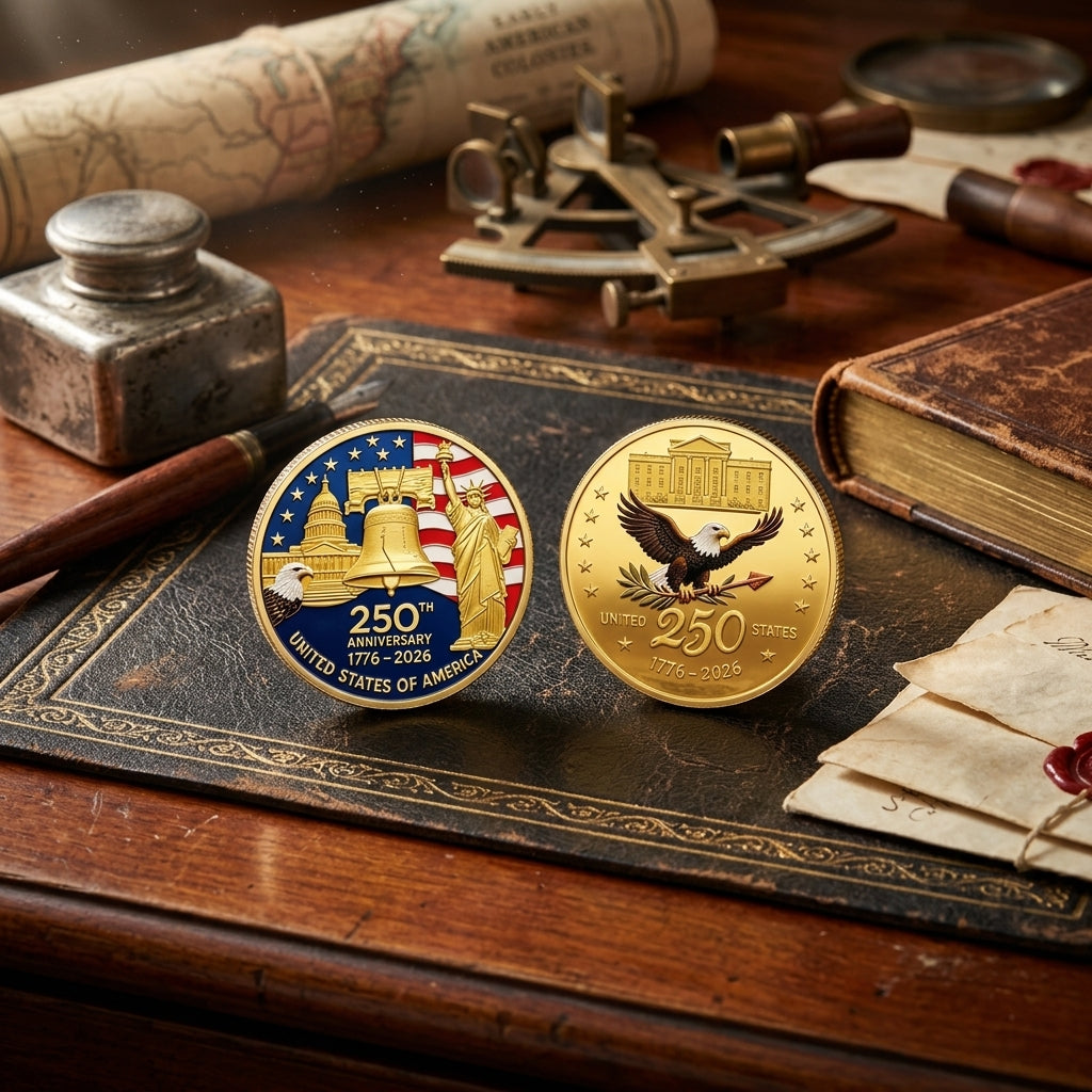 🔥LAST DAY 60% OFF✨9PCS USA 250th Anniversary Commemorative Coin Gift Set