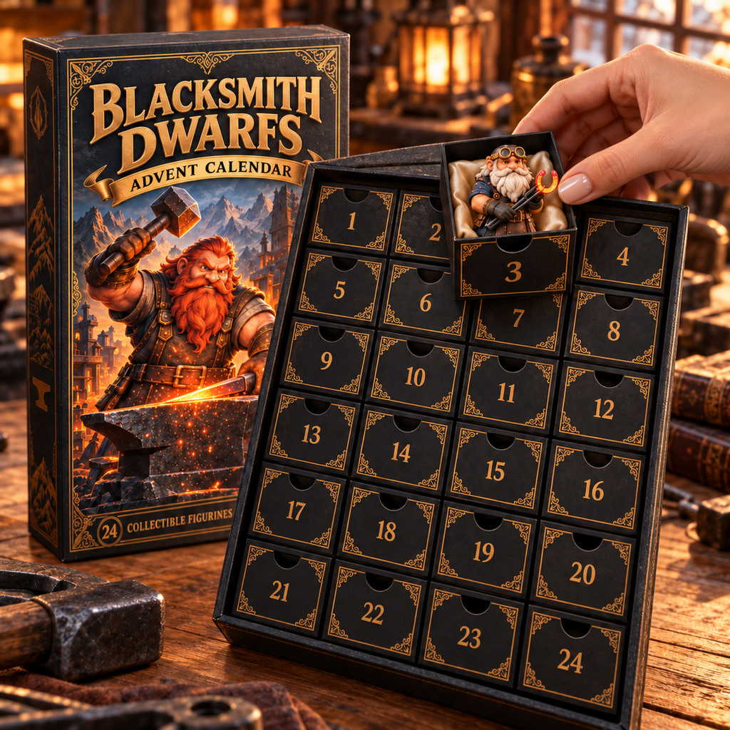 2026 Fantasy Dwarf Blacksmith Workshop 24-Day Advent Calendar