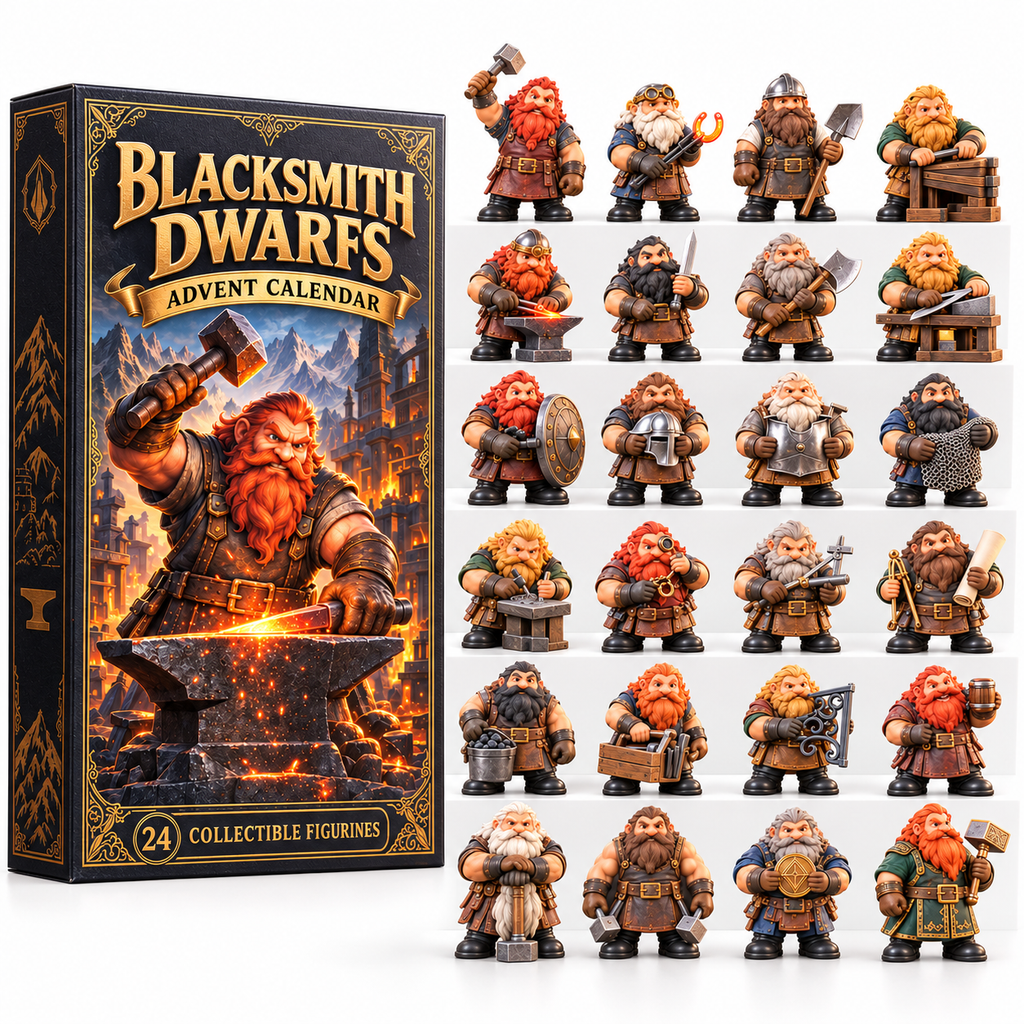 2026 Fantasy Dwarf Blacksmith Workshop 24-Day Advent Calendar