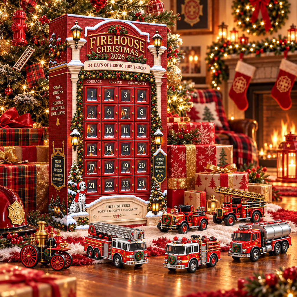 2026 Fire Truck Advent Calendar - 24 Days of Vintage Engines & Rescue Trucks