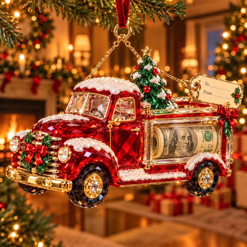 2026 Crystal-Style Christmas Money Holder Ornaments – 20 Festive Designs with Gift Tags