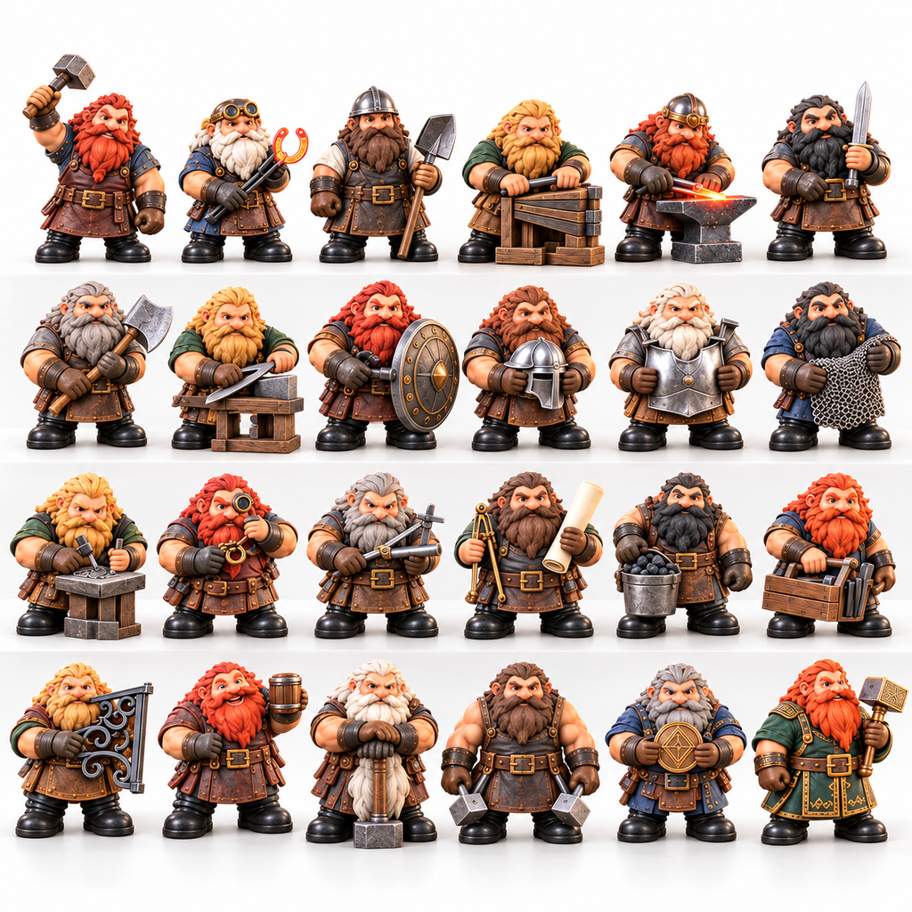 2026 Fantasy Dwarf Blacksmith Workshop 24-Day Advent Calendar