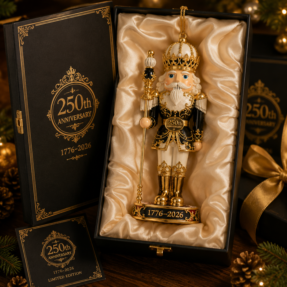 2026 America 250th Anniversary Nutcracker King Christmas Ornament – Commemorative Keepsake