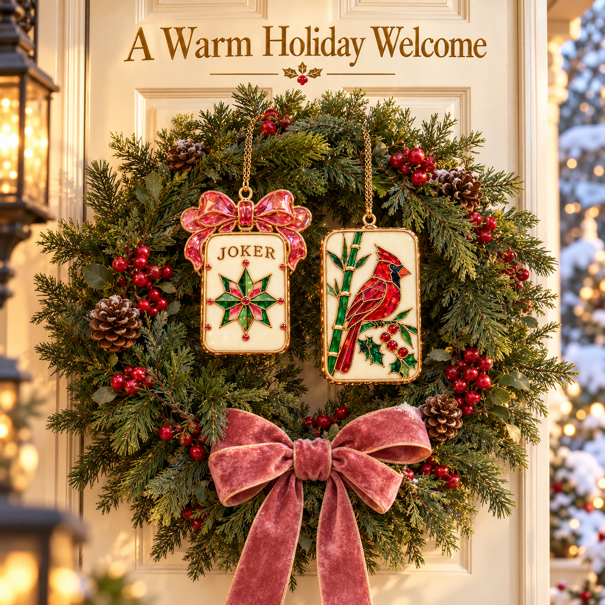 Merry Mahjong Christmas Ornaments – 6-Piece Holiday Gift Set for Mahjong Lovers