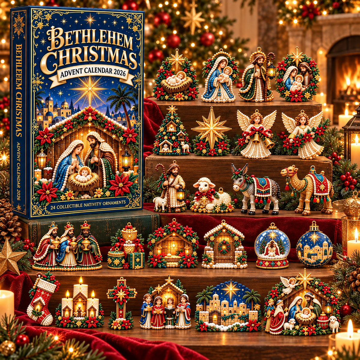 2026 Pearl, Jesus & Nativity Scene 24-Day Advent Calendar