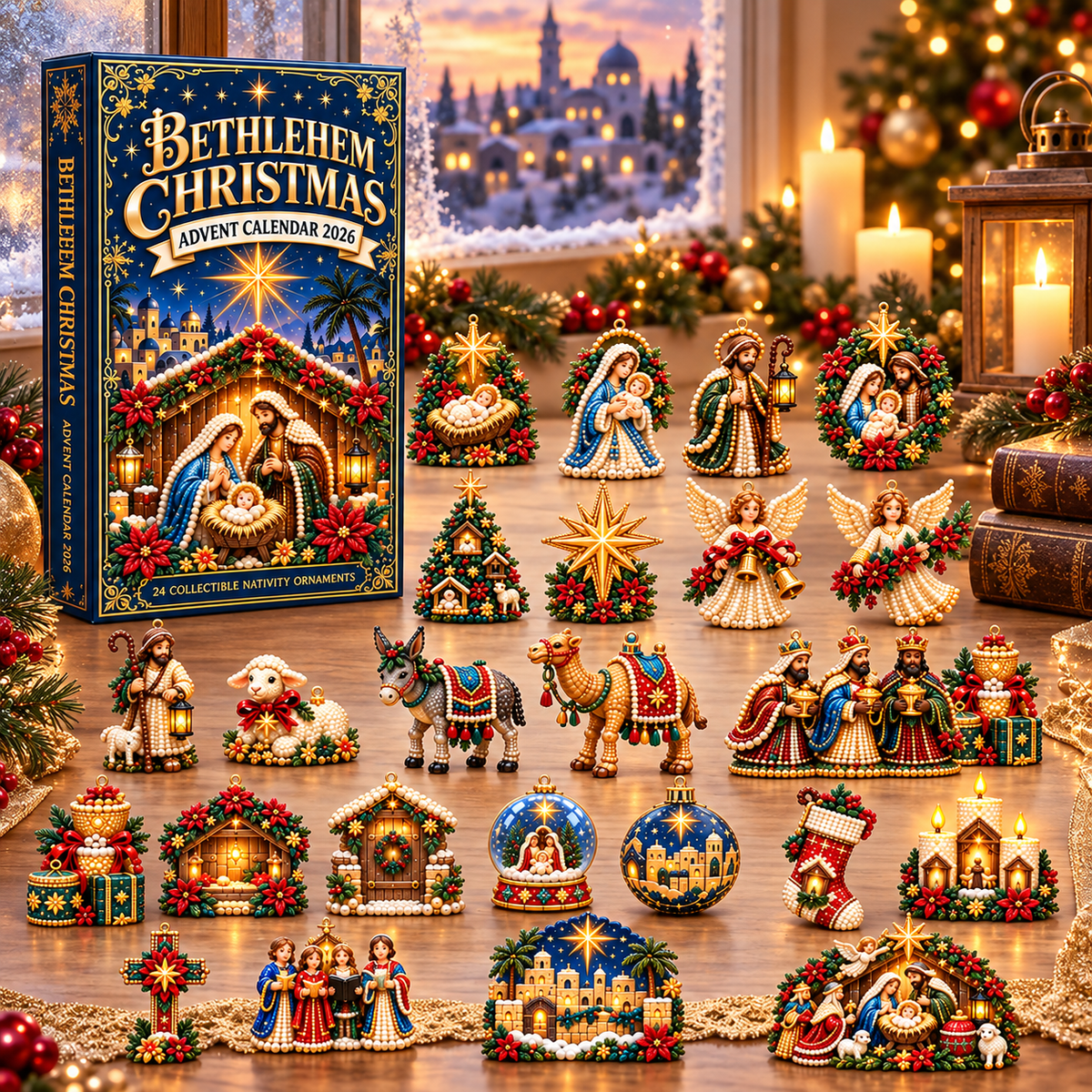 2026 Pearl, Jesus & Nativity Scene 24-Day Advent Calendar