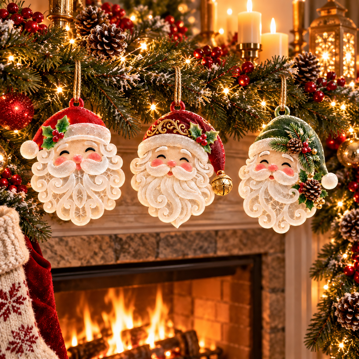 Vintage Frosted Christmas Ornament Collection - image 5