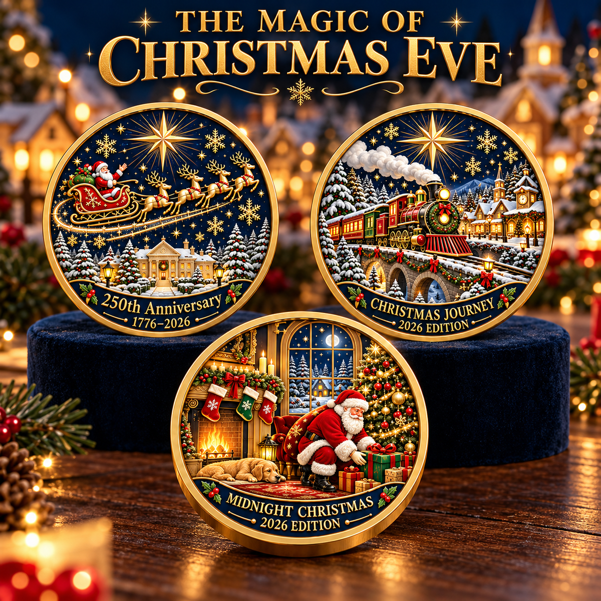 2026 Christmas Stories Commemorative Coin Collection – 7 Festive Designs Celebrating the 250th Anniversary