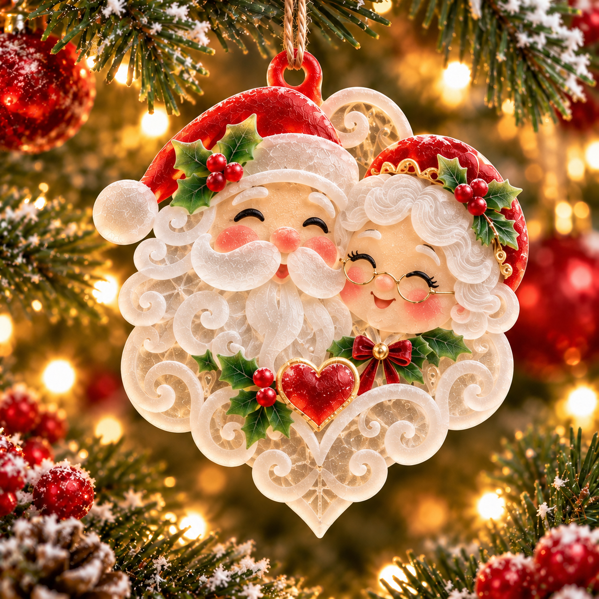 Vintage Frosted Christmas Ornament Collection - image 14