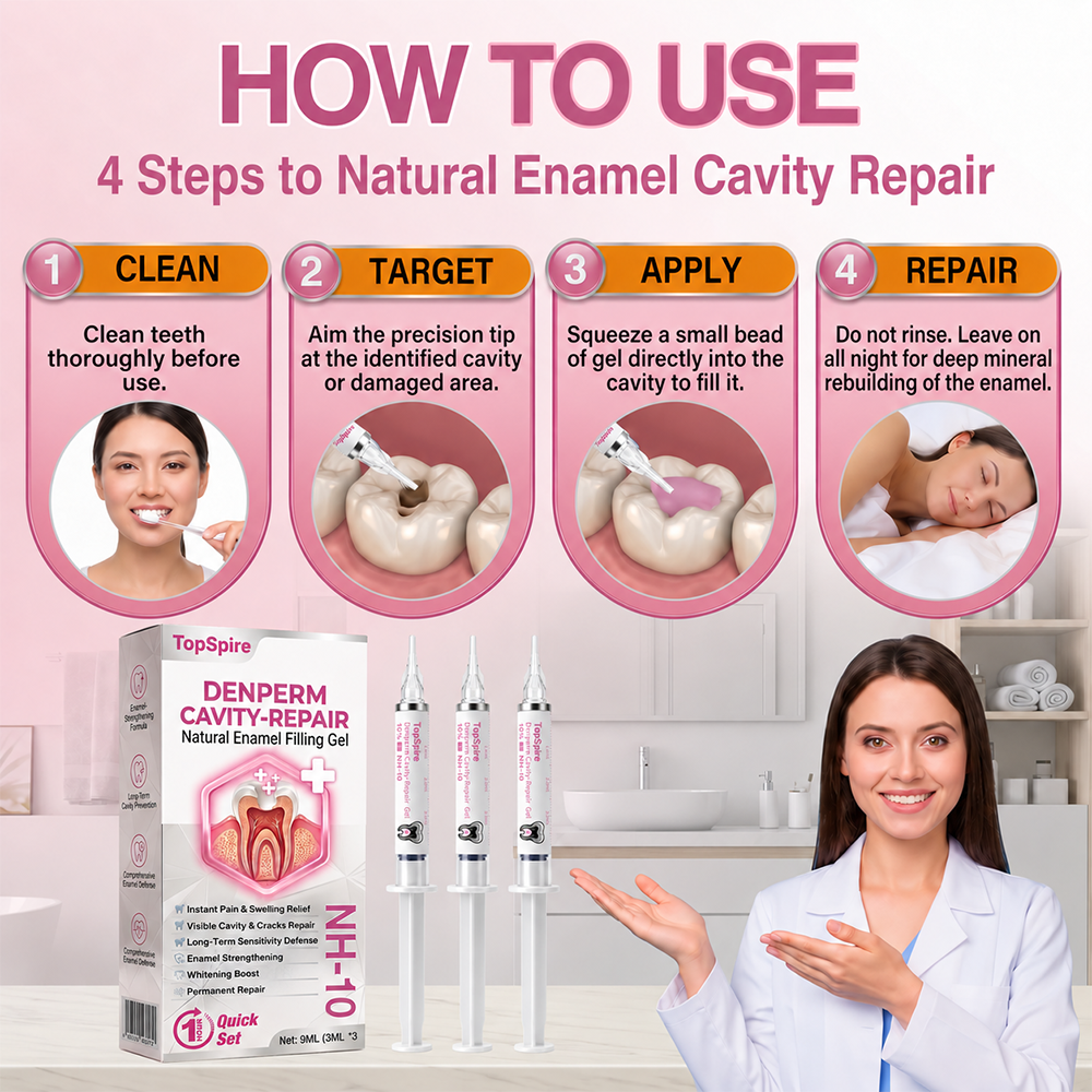 TopSpire® DenPerm Cavity-Repair Natural Enamel Filling Gel