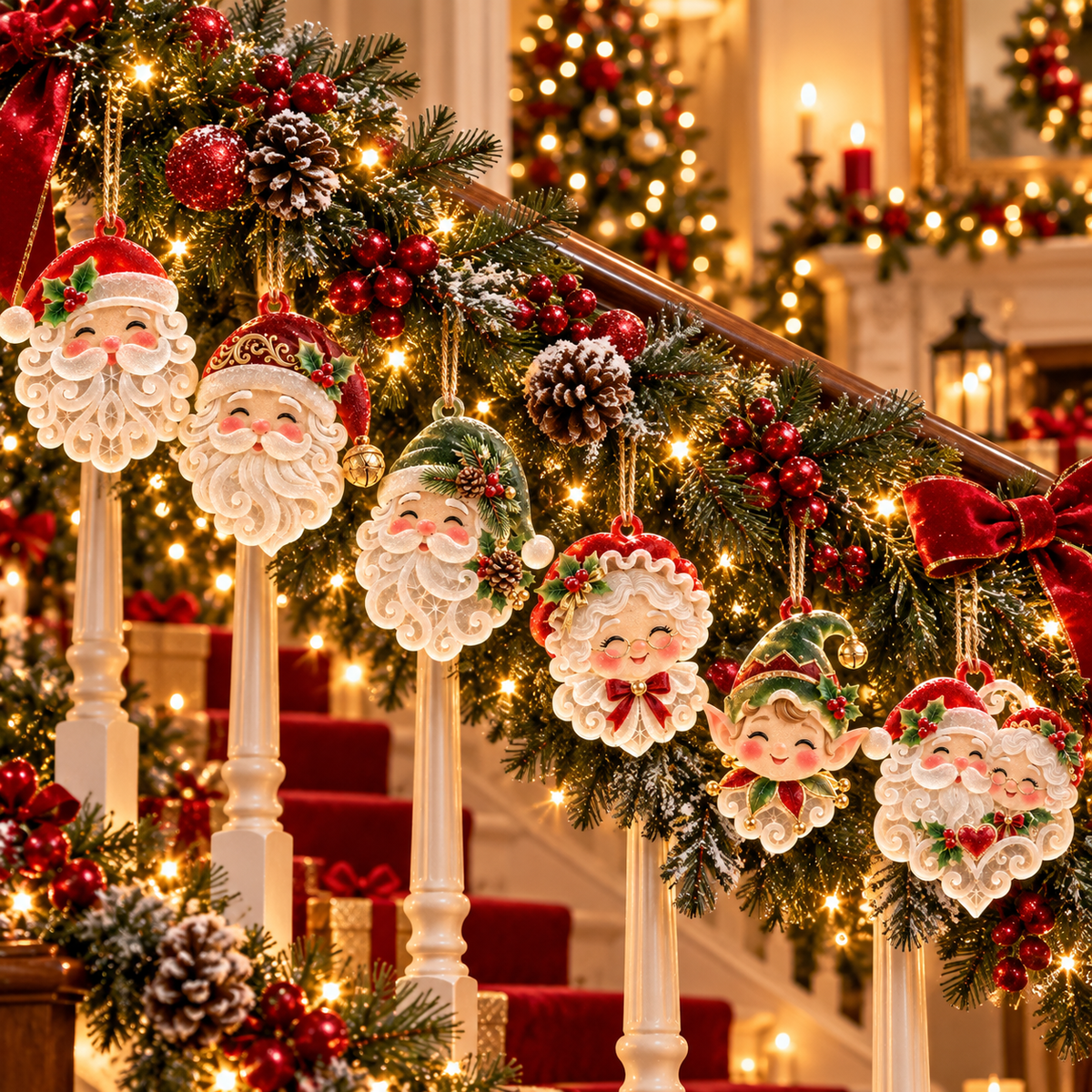 Vintage Frosted Christmas Ornament Collection - image 3