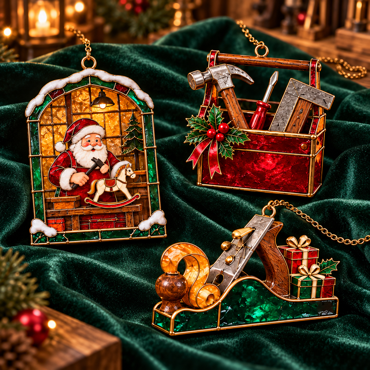 🪚 2026 Christmas Woodworking Ornaments – Set of 6 Festive Carpenter Holiday Keepsakes