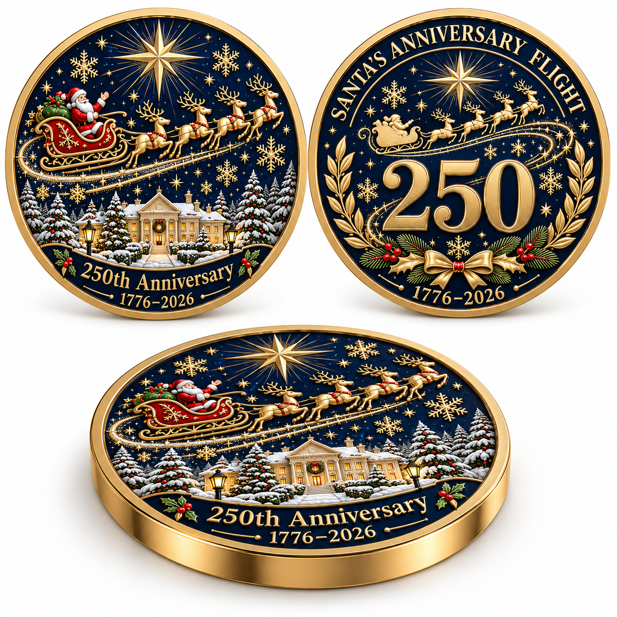2026 Christmas Stories Commemorative Coin Collection – 7 Festive Designs Celebrating the 250th Anniversary