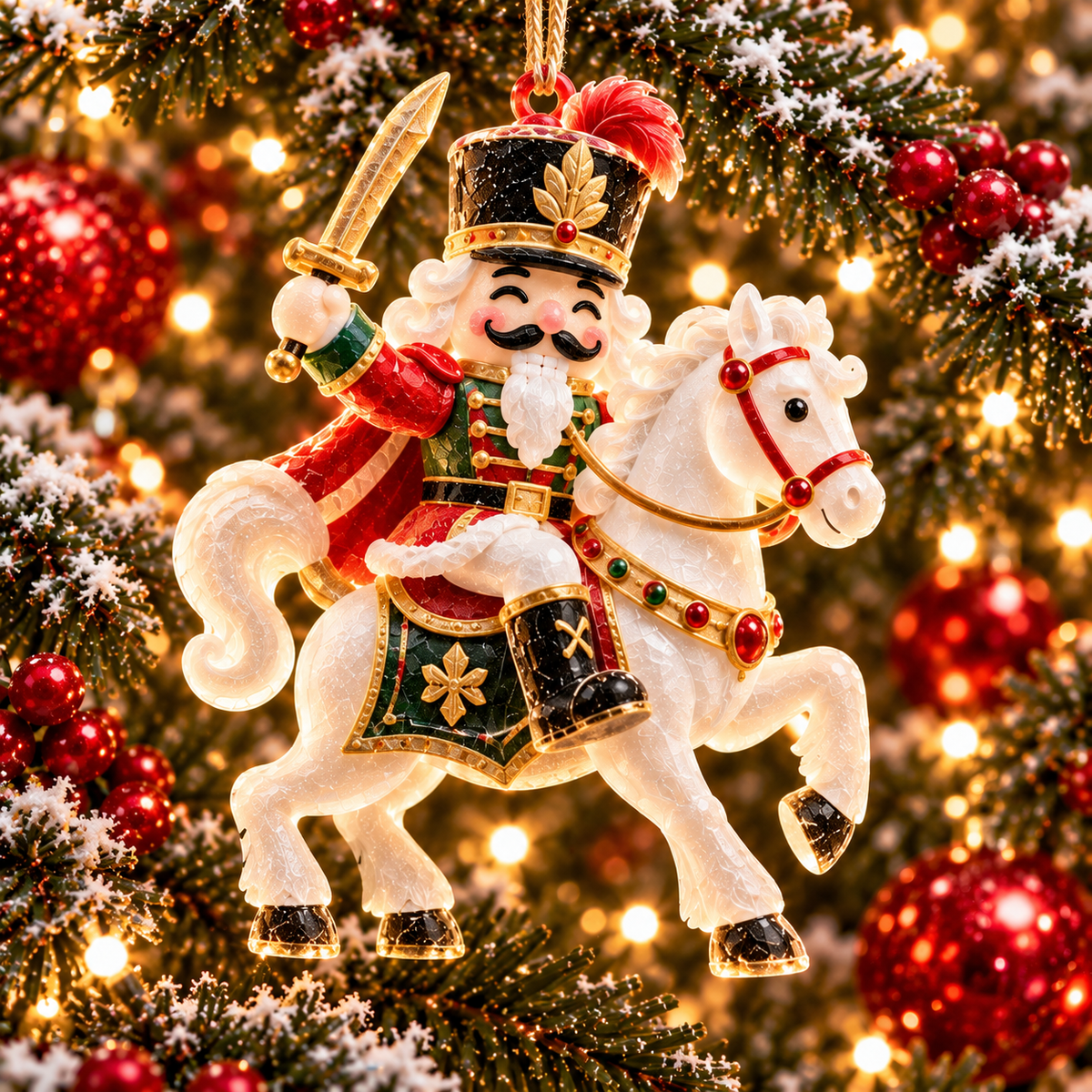 6-Piece Christmas Nutcracker Ornament Collection – Royal King, Toy Soldiers, Drummer & Cavalry Nutcracker Christmas Tree Decorations | Vintage Holiday Hanging Ornaments & Festive Keepsake Gifts
