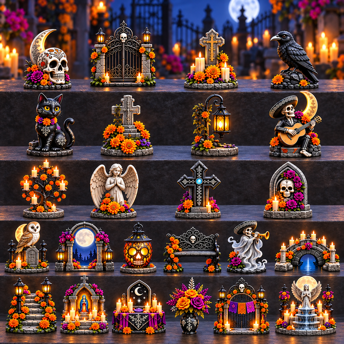 2026 Halloween Midnight Graveyard Party 24-Day Advent Calendar