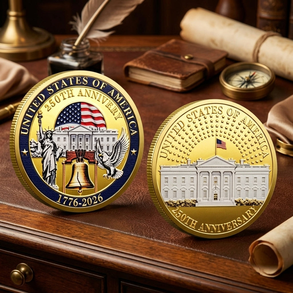 🔥LAST DAY 60% OFF✨9PCS USA 250th Anniversary Commemorative Coin Gift Set
