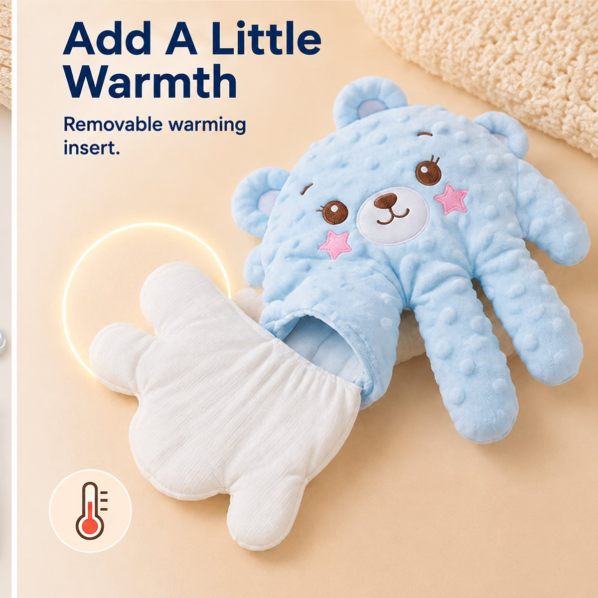 👶 Baby Soothing Rhythmic Palm – Remote-Controlled Patting & Warmth ☁️