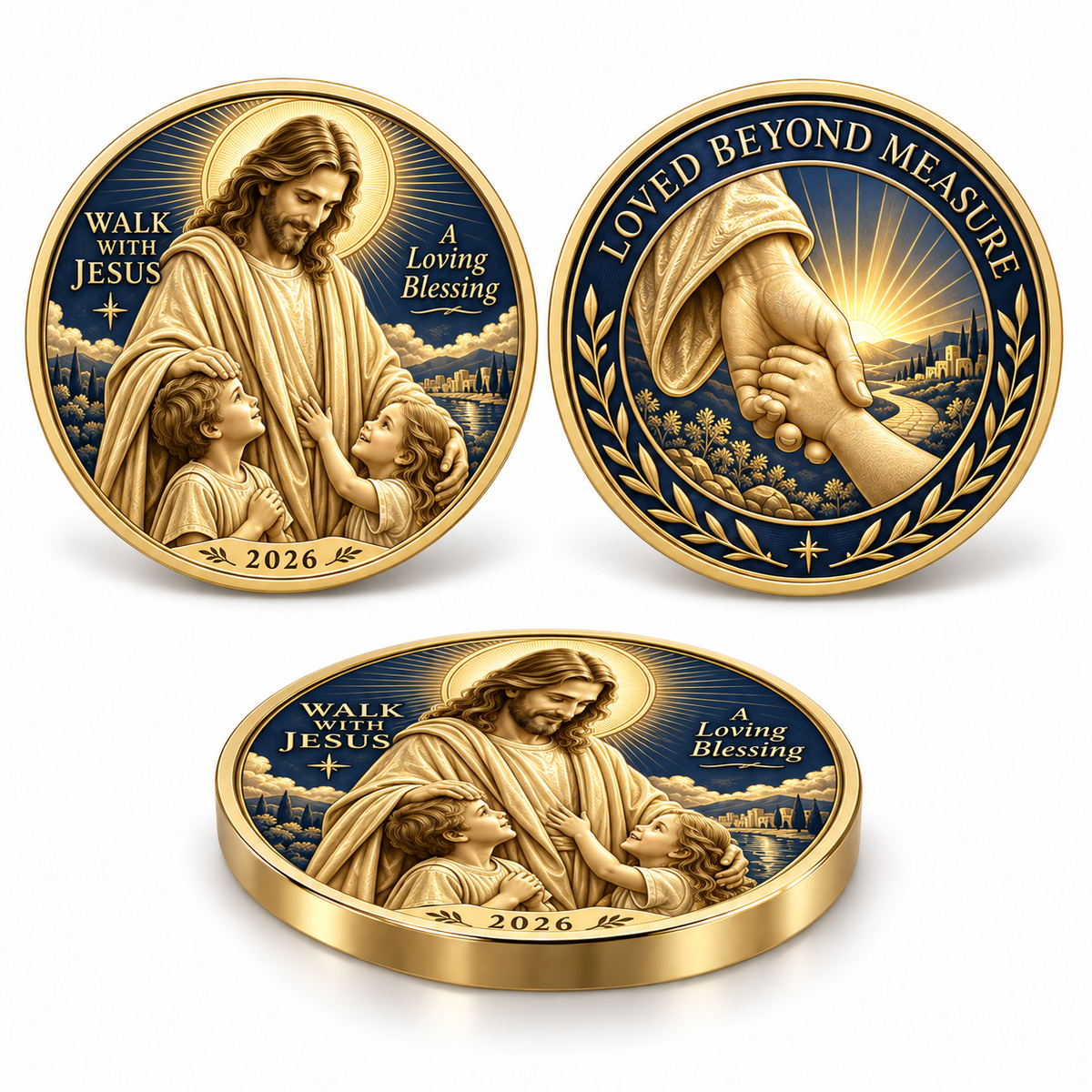 2026 Walk with Jesus Coin Collection – 6 Double-Sided Keepsakes of Faith, Hope & Love