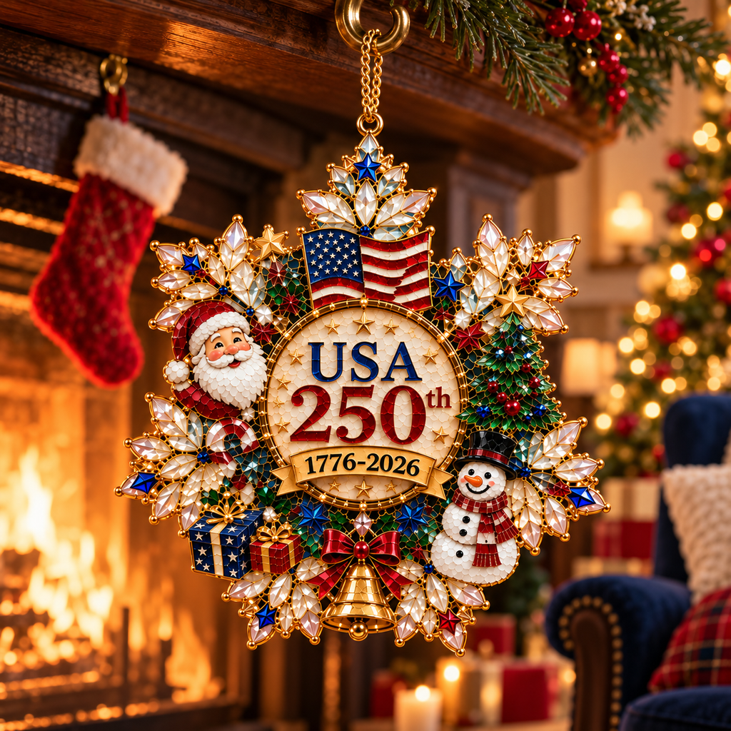 2026 250th Anniversary Crystal Snowflake Christmas Ornament — A Keepsake to Treasure