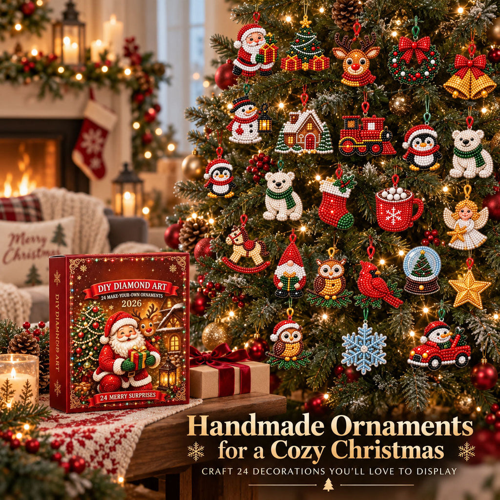 CHRISTMAS KICKOFF 40% OFF - Christmas Diamond Painting Advent Calendar 2026 - 24-Day DIY Craft Ornament - Creative Christmas Gift for Craft Lovers