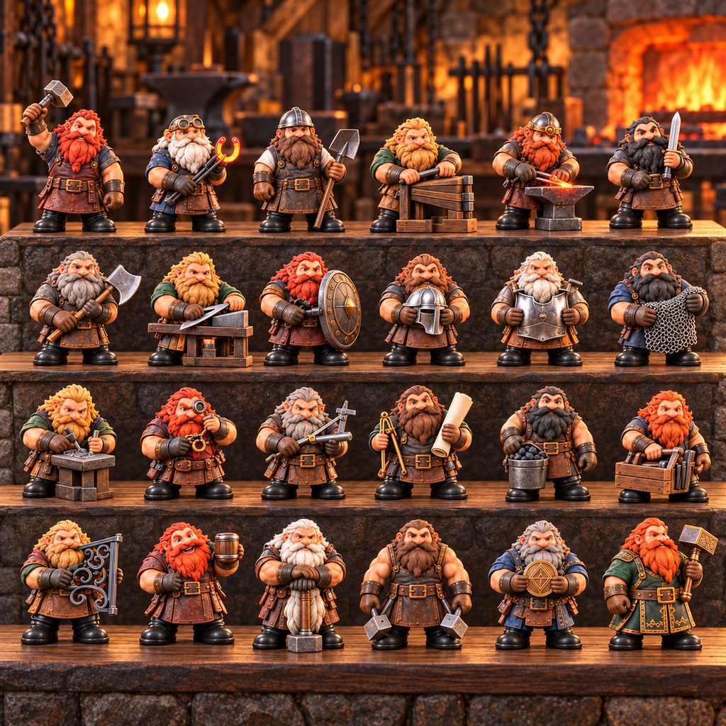 2026 Fantasy Dwarf Blacksmith Workshop 24-Day Advent Calendar