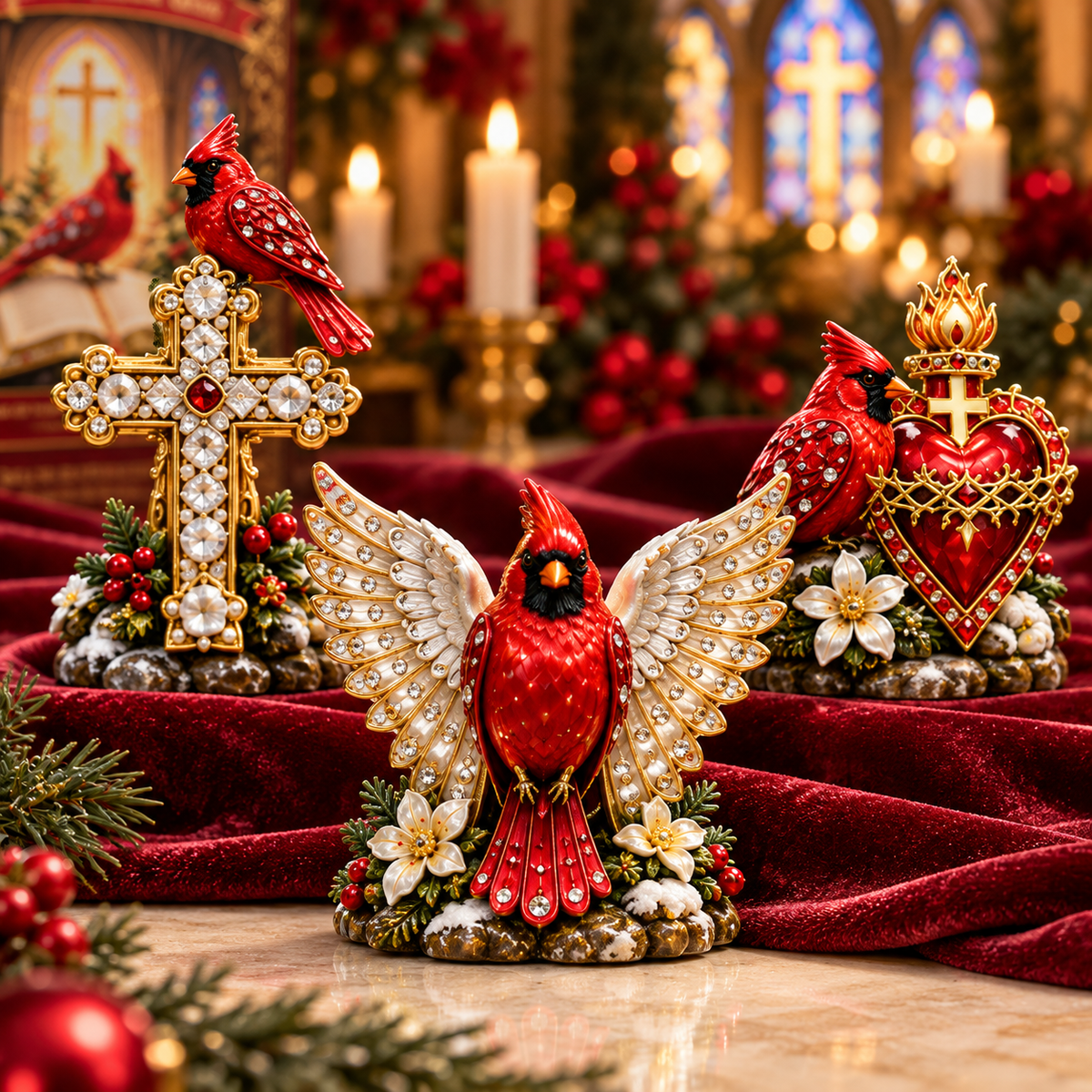 2026 Cardinal Jesus Cross 24-Day Advent Calendar – Faith-Inspired Christmas Countdown with 24 Collectible Miniatures