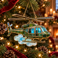 ✨ 2026 Military Stained Glass Christmas Ornaments – Set of 6
