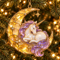 ✨ 2026 Enchanted Stained Glass Unicorn Christmas Ornaments – Set of 6