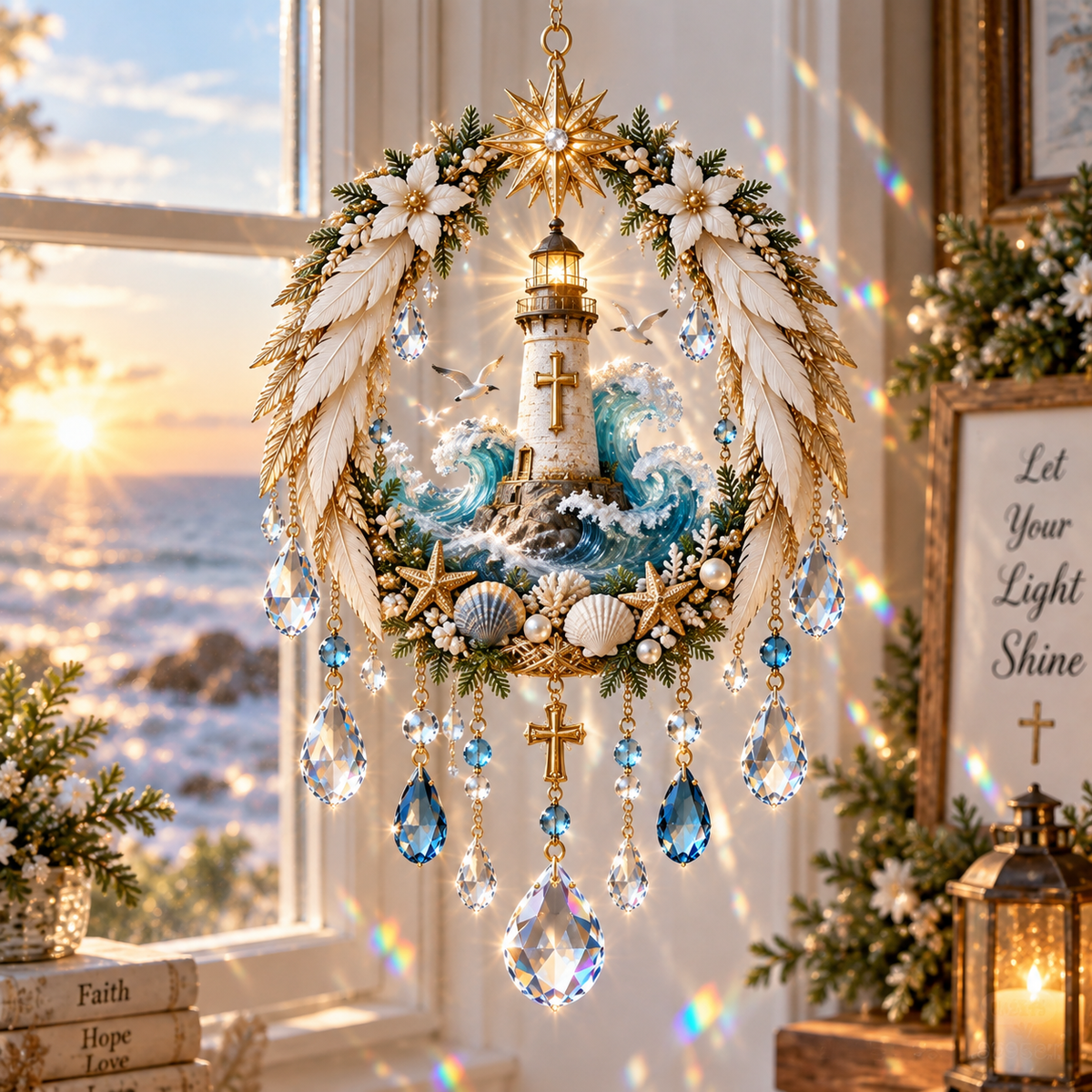 Faith Inspired Suncatcher – Christian Window Hanging Decor, Religious Keepsake Gift for Home, Prayer Space & Encouragement