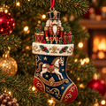 2026 Christmas Storybook Stocking Ornaments – 6-Piece Vintage  Holiday Collection
