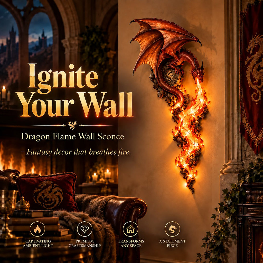 🔥Last Day 49% OFF -🐉 Dragonfire Guardian™ Wall Sconce – A Legendary Flame Awakens On Your Wall 🔥