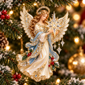 Heavenly Angel Christmas Ornament –  Crystal Star, Heaven’s Gate & Nativity Faith Keepsake Collection