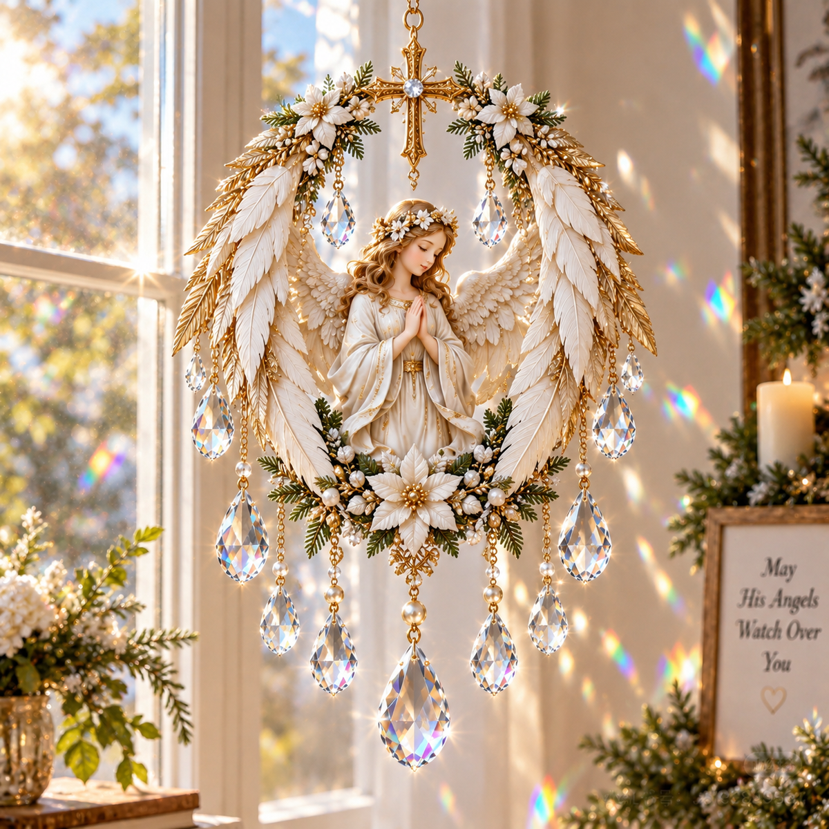 Faith Inspired Suncatcher – Christian Window Hanging Decor, Religious Keepsake Gift for Home, Prayer Space & Encouragement