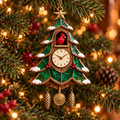 🕰️ 2026 Christmas Cuckoo Clock Ornaments – Set of 6 Vintage Holiday Keepsakes