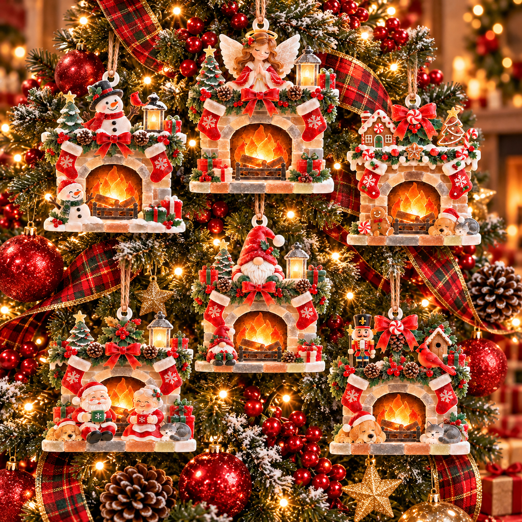 2026 Cozy Christmas Fireplace Ornaments - image 16