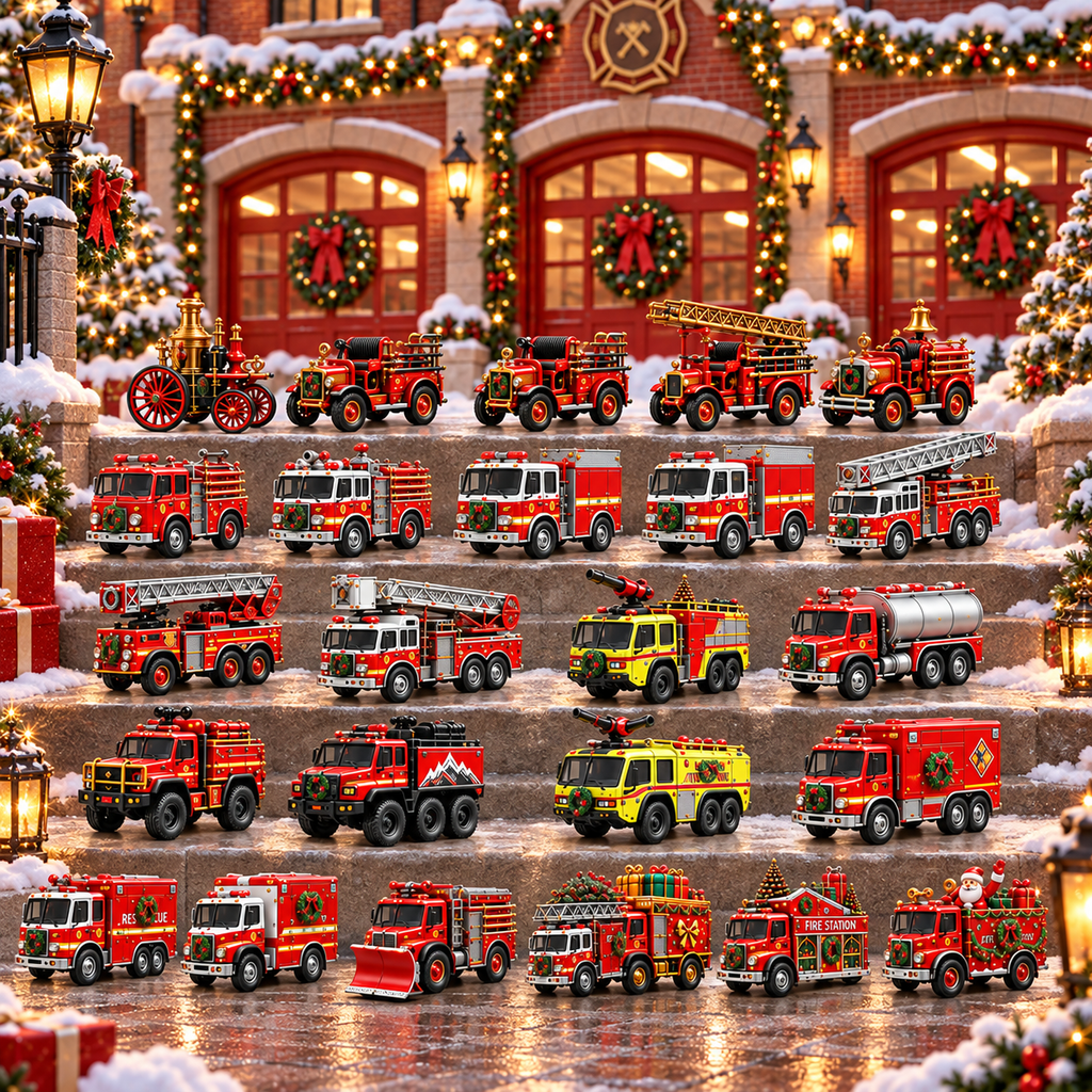 2026 Fire Truck Advent Calendar - 24 Days of Vintage Engines & Rescue Trucks