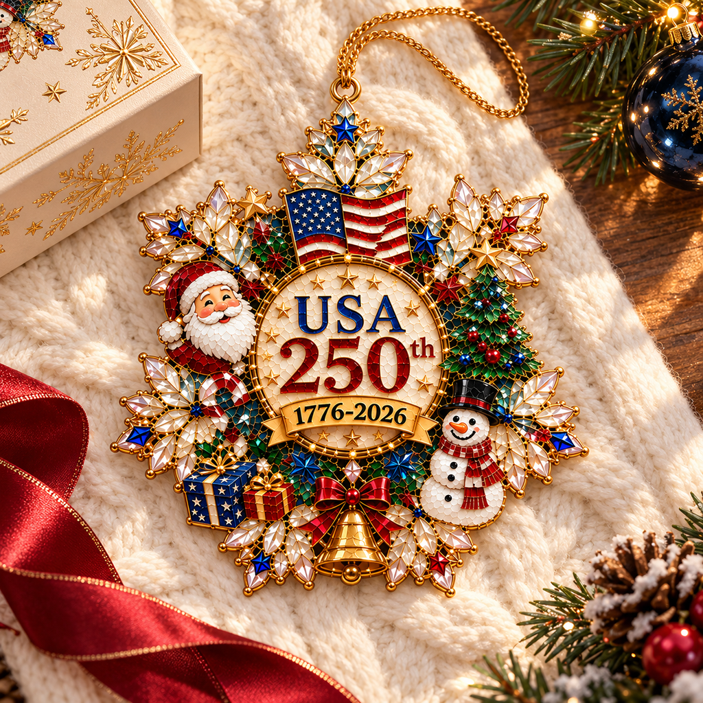 2026 250th Anniversary Crystal Snowflake Christmas Ornament — A Keepsake to Treasure