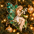 ✨ 2026 Enchanted Stained Glass Fairy Christmas Ornaments – Set of 6