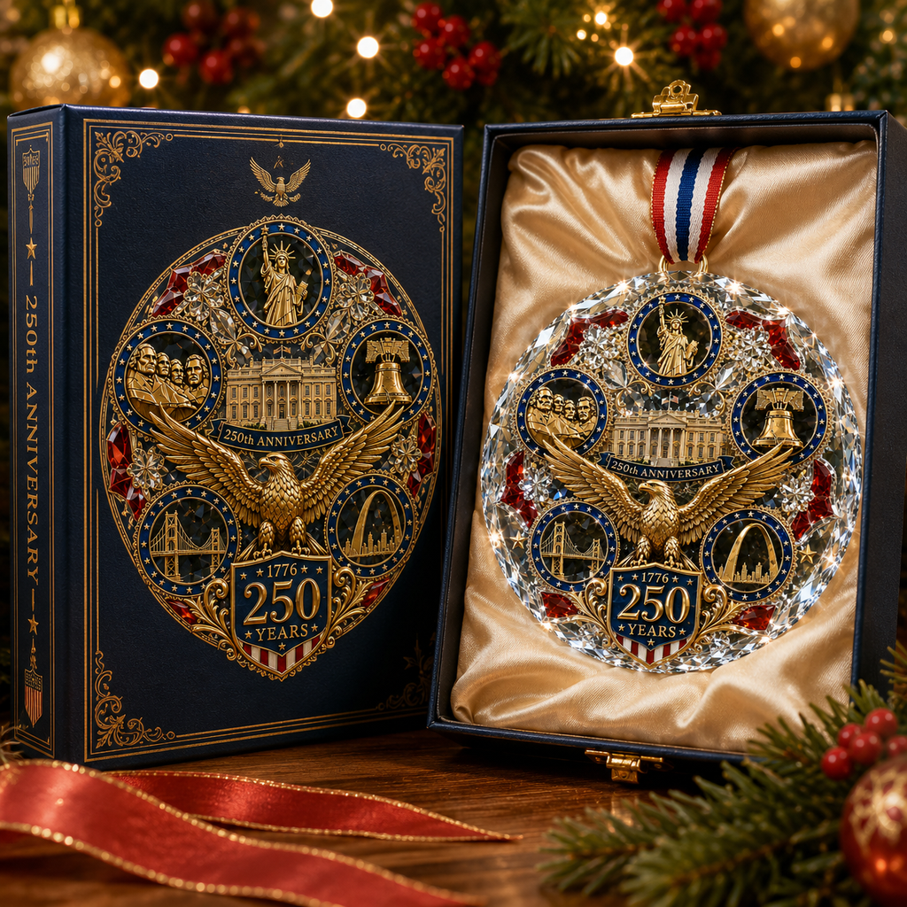 250th Anniversary American Heritage Christmas Ornament – Patriotic 250 Years of Freedom Keepsake for 2026